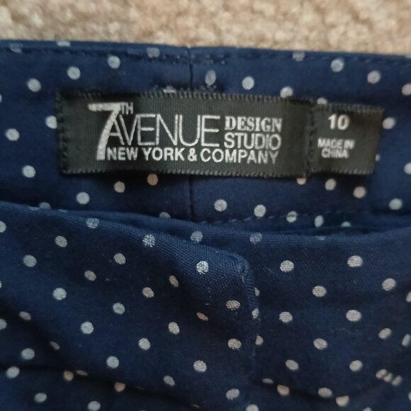 Seventh Ave Blue Polka Dot Pants - Picture 5 of 5